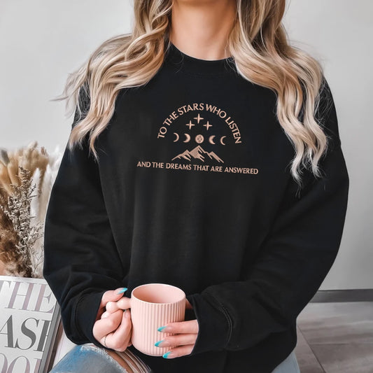 To The Stars Who Listen Embroidered Sweatshirt 1695975909080.jpg