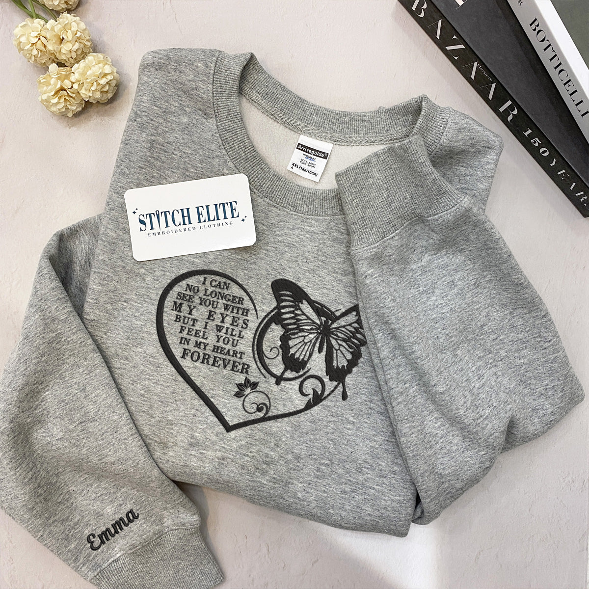 Embroidered Butterfly In Memory Of Custom Embroidery Memorial Shirt With Name 1697165599783.jpg