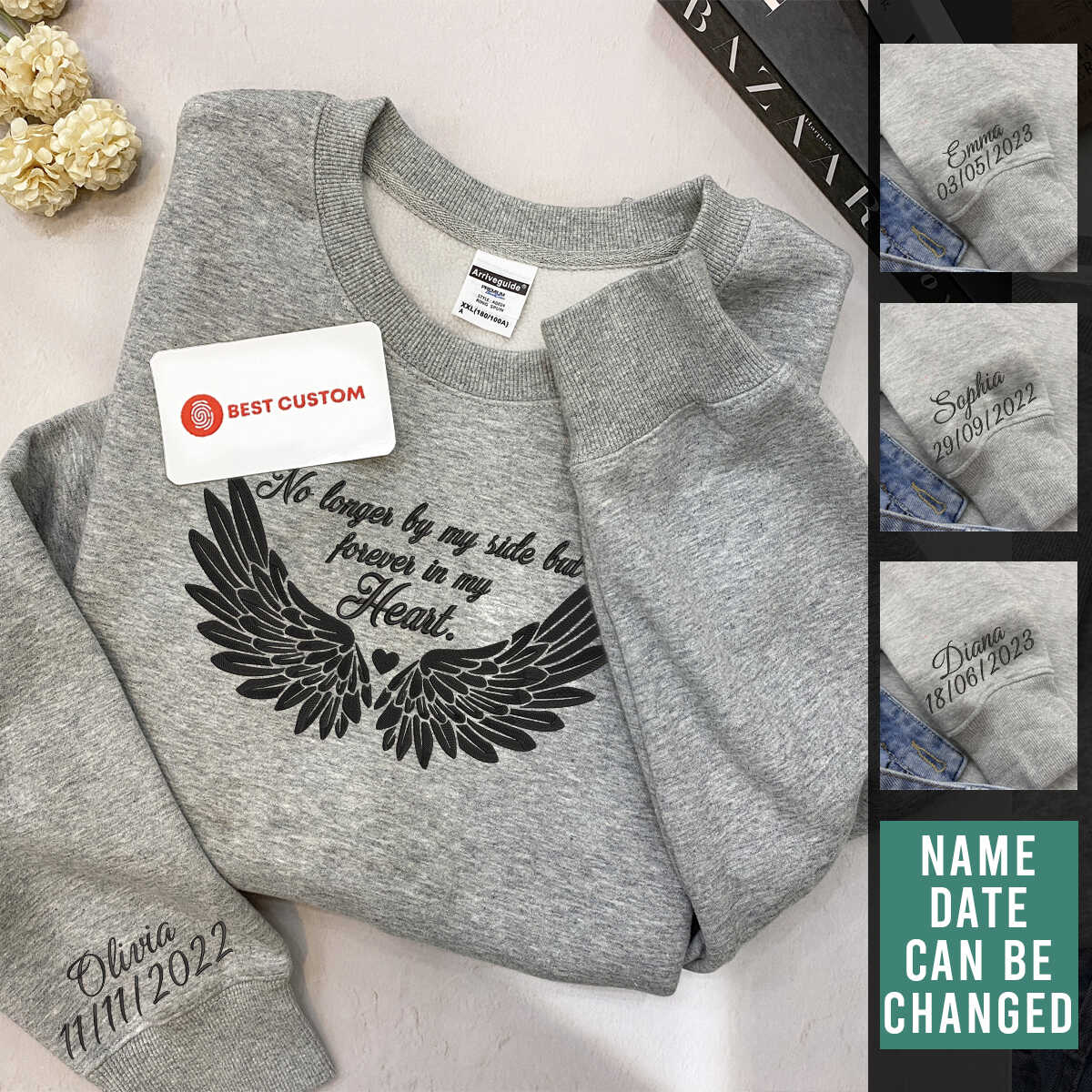 Embroidered No Longer By My Side Angel Wings Custom Embroidery Memorial Shirt With Name 1697537657099.jpg