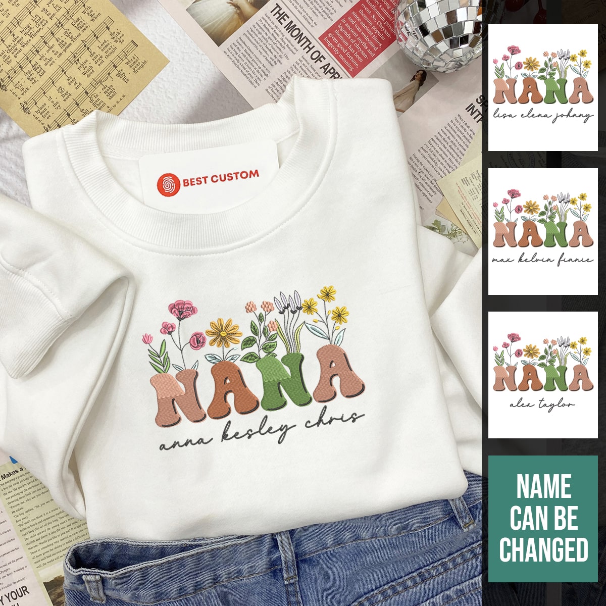 Nana Flower   Embroidered Apparel   Gift For Grandma 1697615660156.jpg