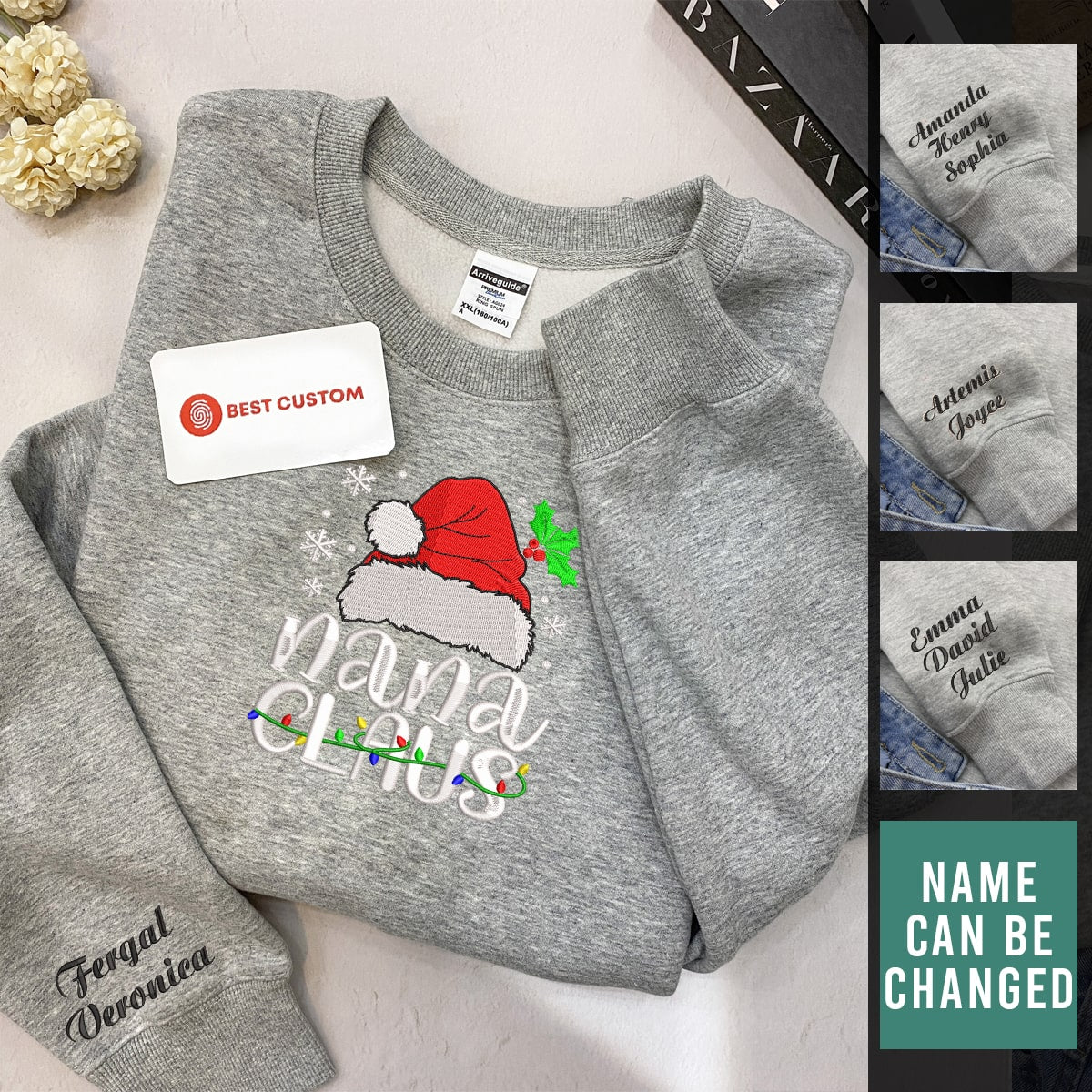 Nana Claus   Embroidered Apparel   Gift For Grandma 1697699032577.jpg