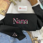 Colorful Flower Nana   Embroidered Apparel   Gift For Grandma 1697771807413.jpg
