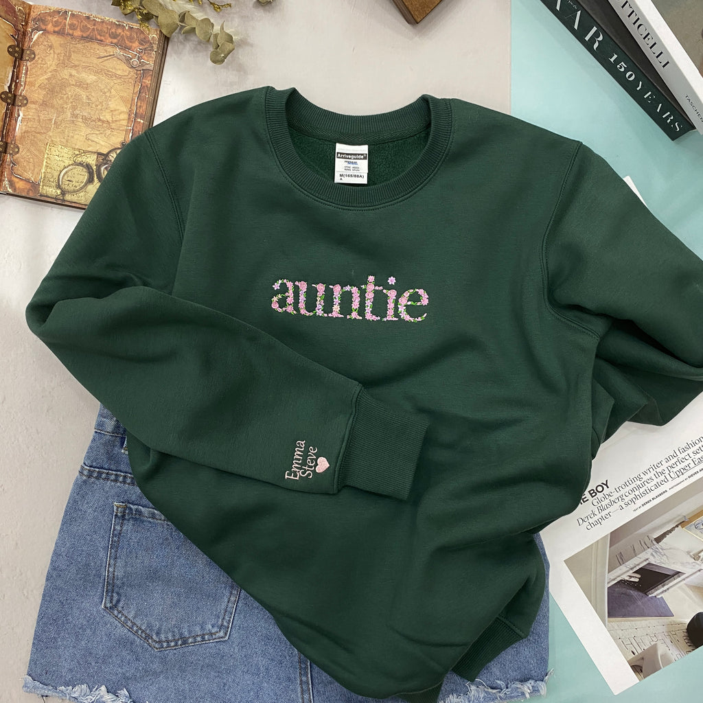 Auntie Floral   Embroidered Apparel   Gift For Aunt 1697771873096.jpg