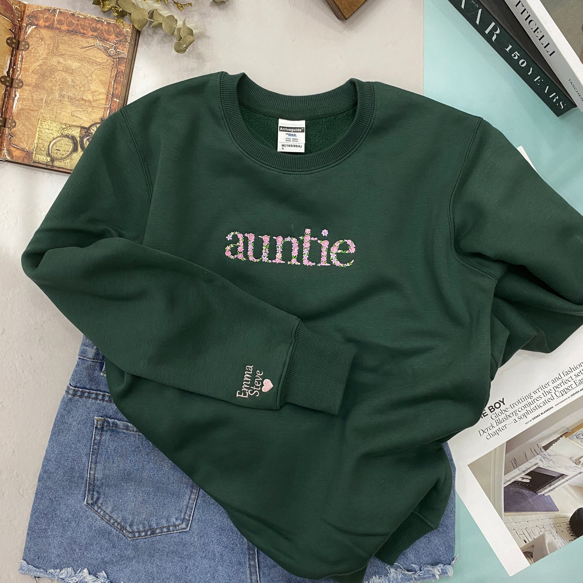Auntie Floral   Embroidered Apparel   Gift For Aunt 1697771873096.jpg
