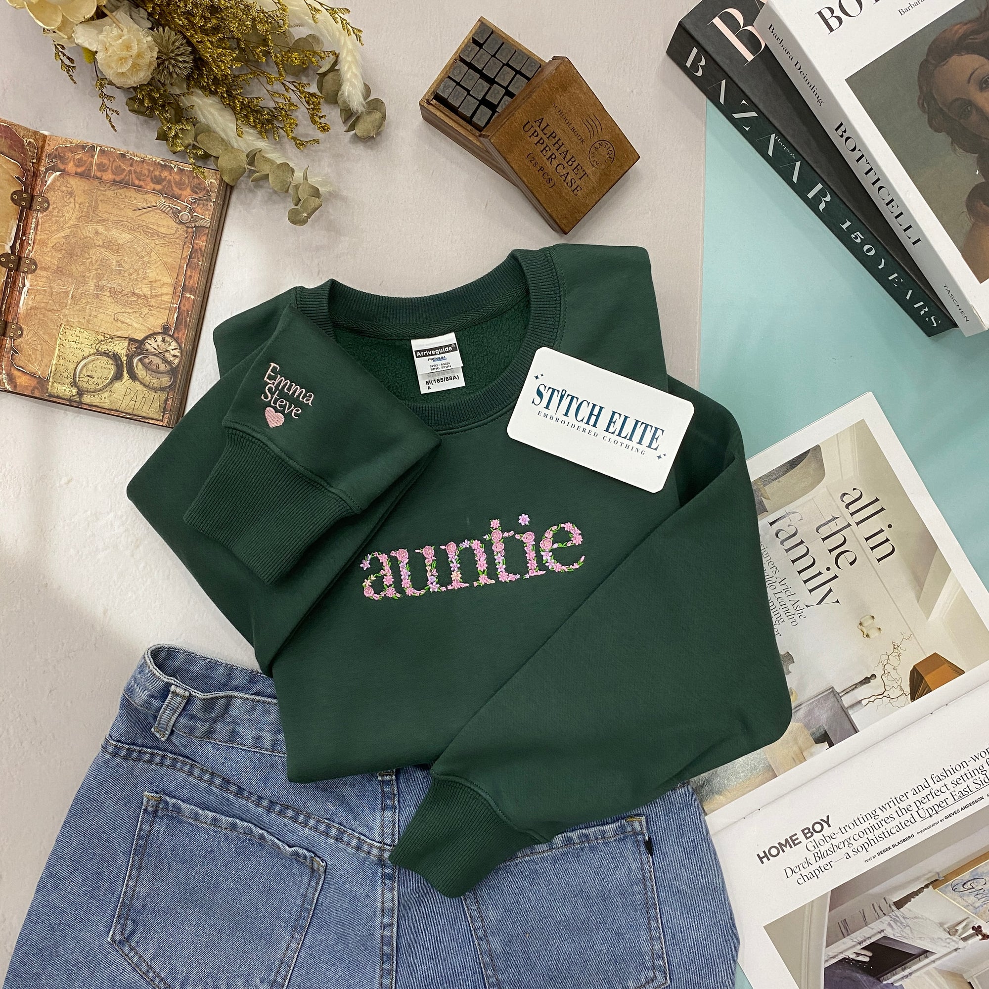 Auntie Floral   Embroidered Apparel   Gift For Aunt 1697771873675.jpg