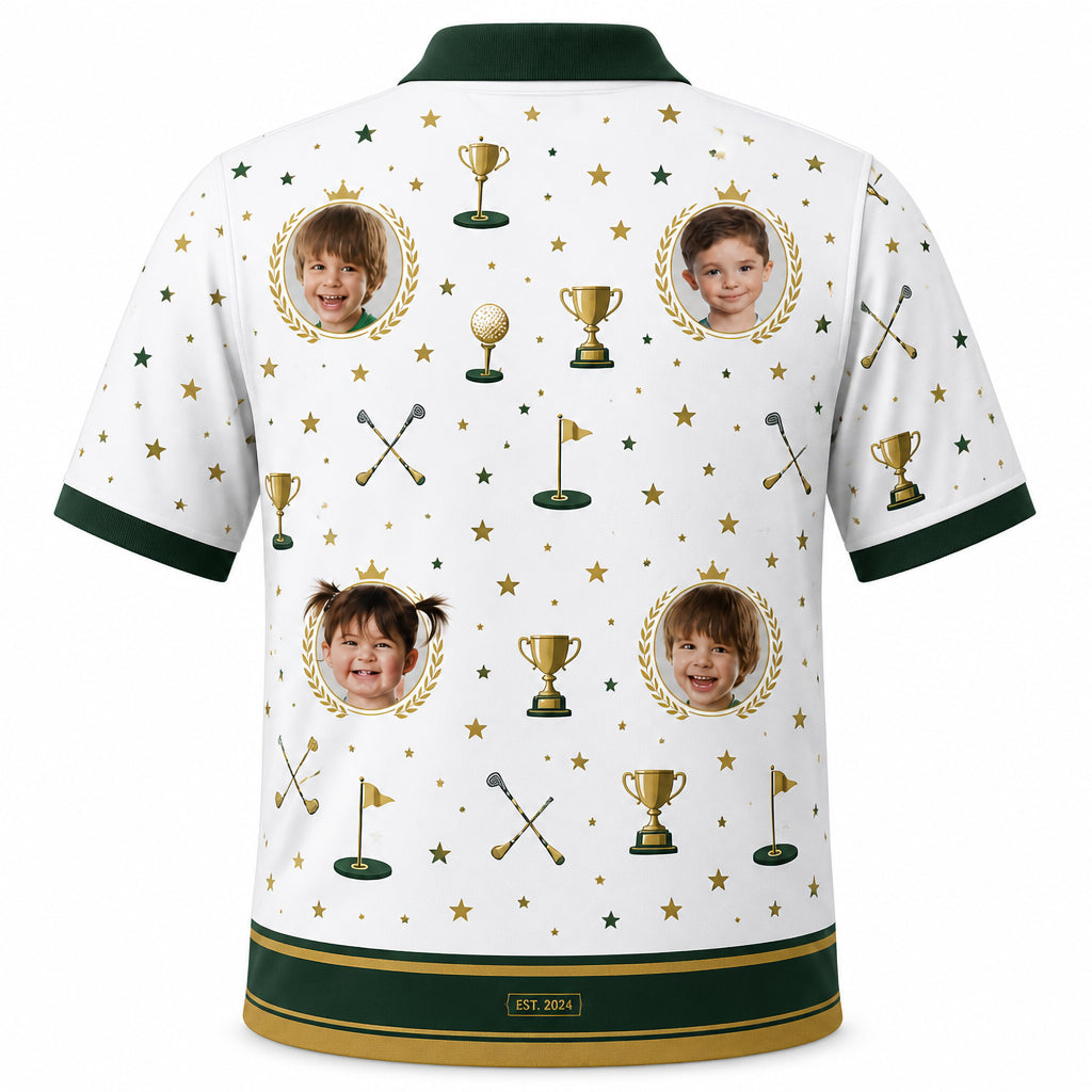 Best Grandpa Ever Golf Polo - Back view