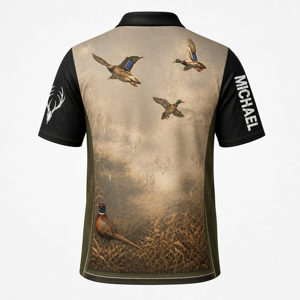 Hunter Wildlife AOP Polo – Personalized Sleeve Name - Personalized Polo shirt - All over printed 16bcc373-08f7-4368-b405-323e01e0ae86.jpg