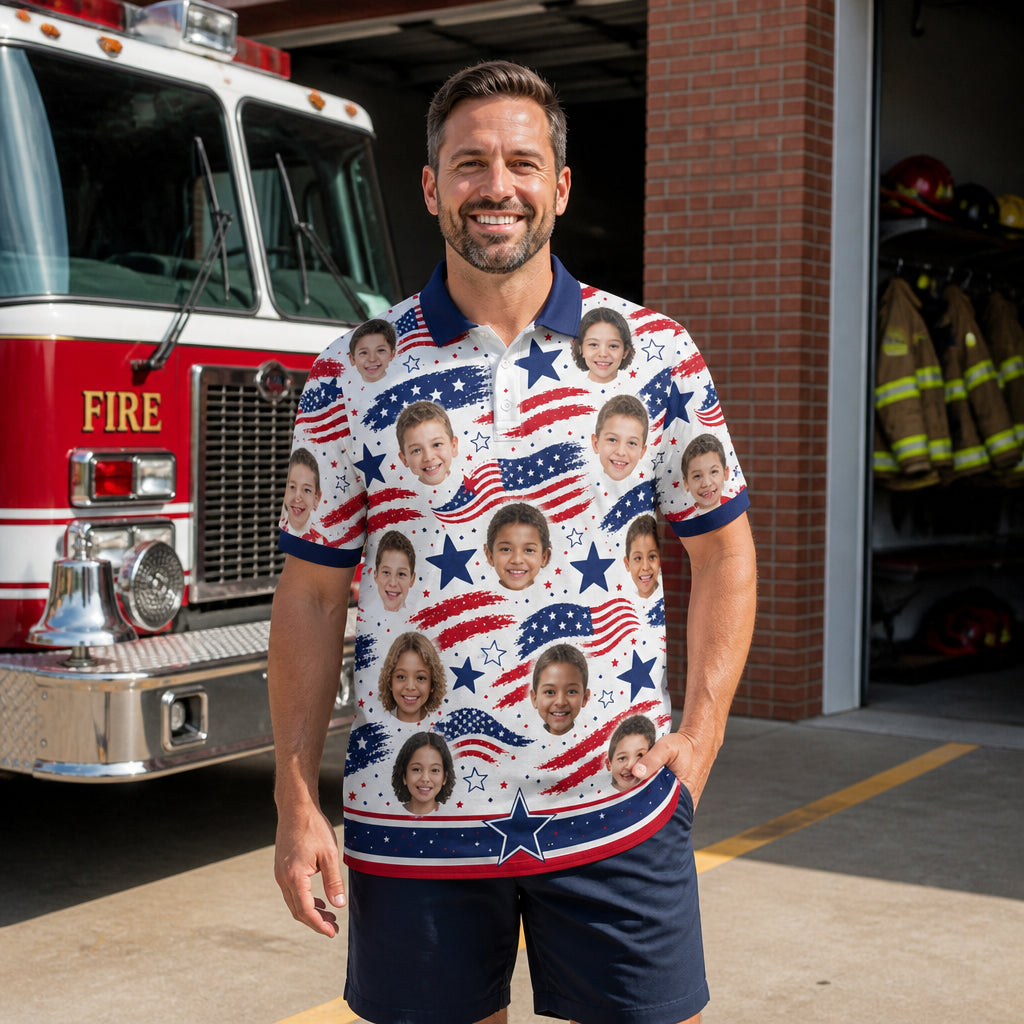 Custom Kid Photo Patriotic Shirt - Lifestyle 2