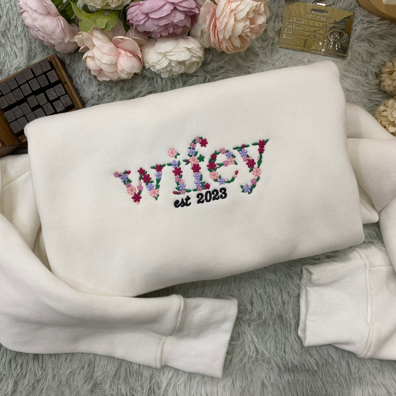 Floral Wifey   Embroidered Apparel   Gift For Wife 1701244405121.jpg