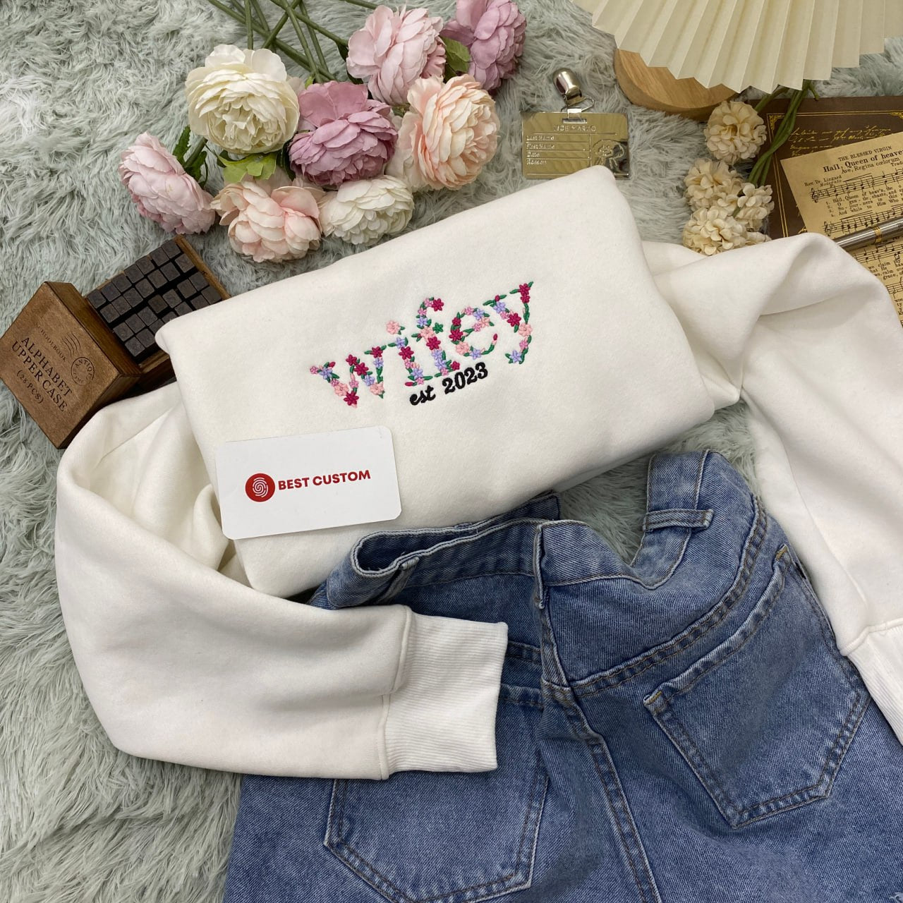 Floral Wifey   Embroidered Apparel   Gift For Wife 1701244405154.jpg