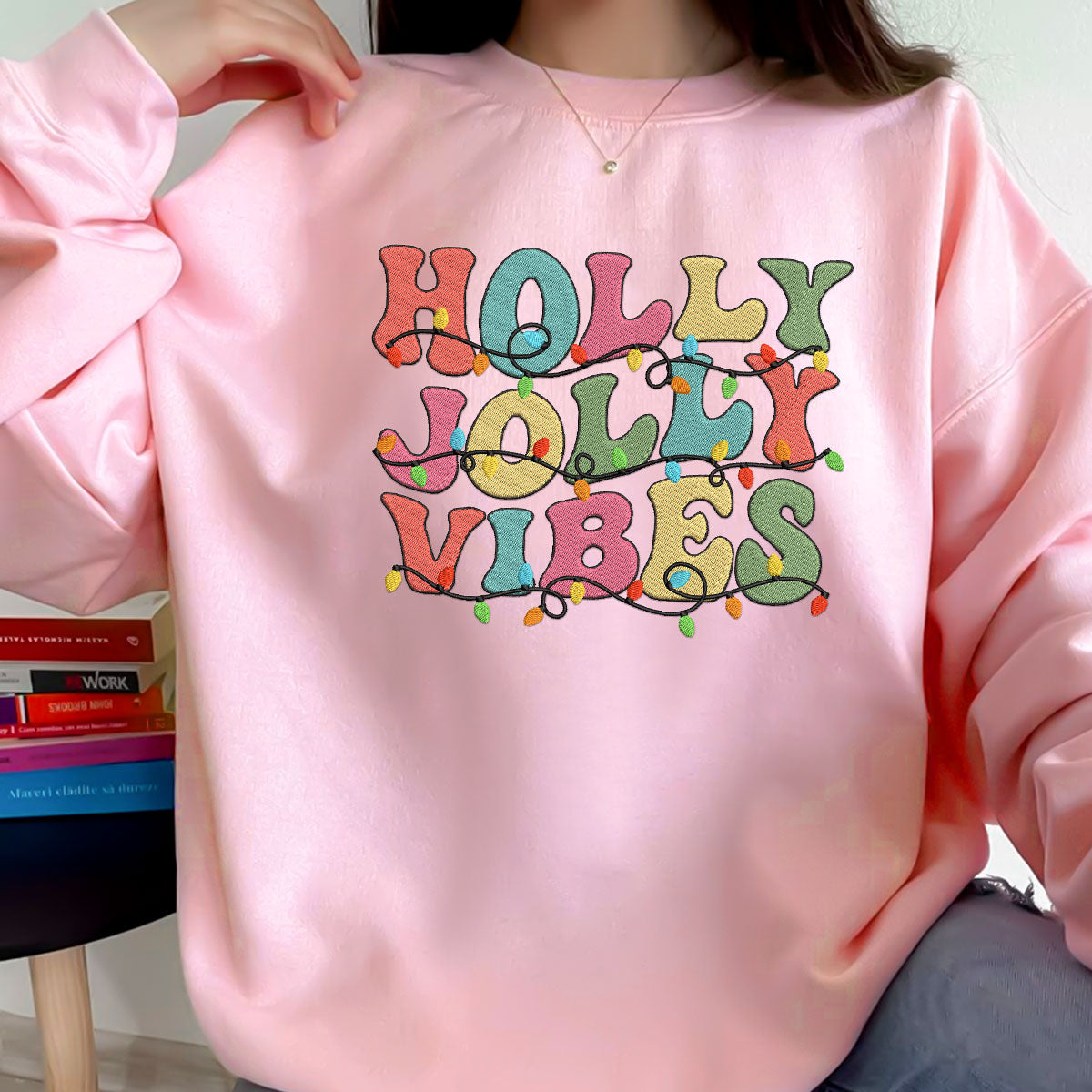 Holly Jolly Christmas Vibe   Embroidered Apparel   Christmas Gift 1701403148036.jpg