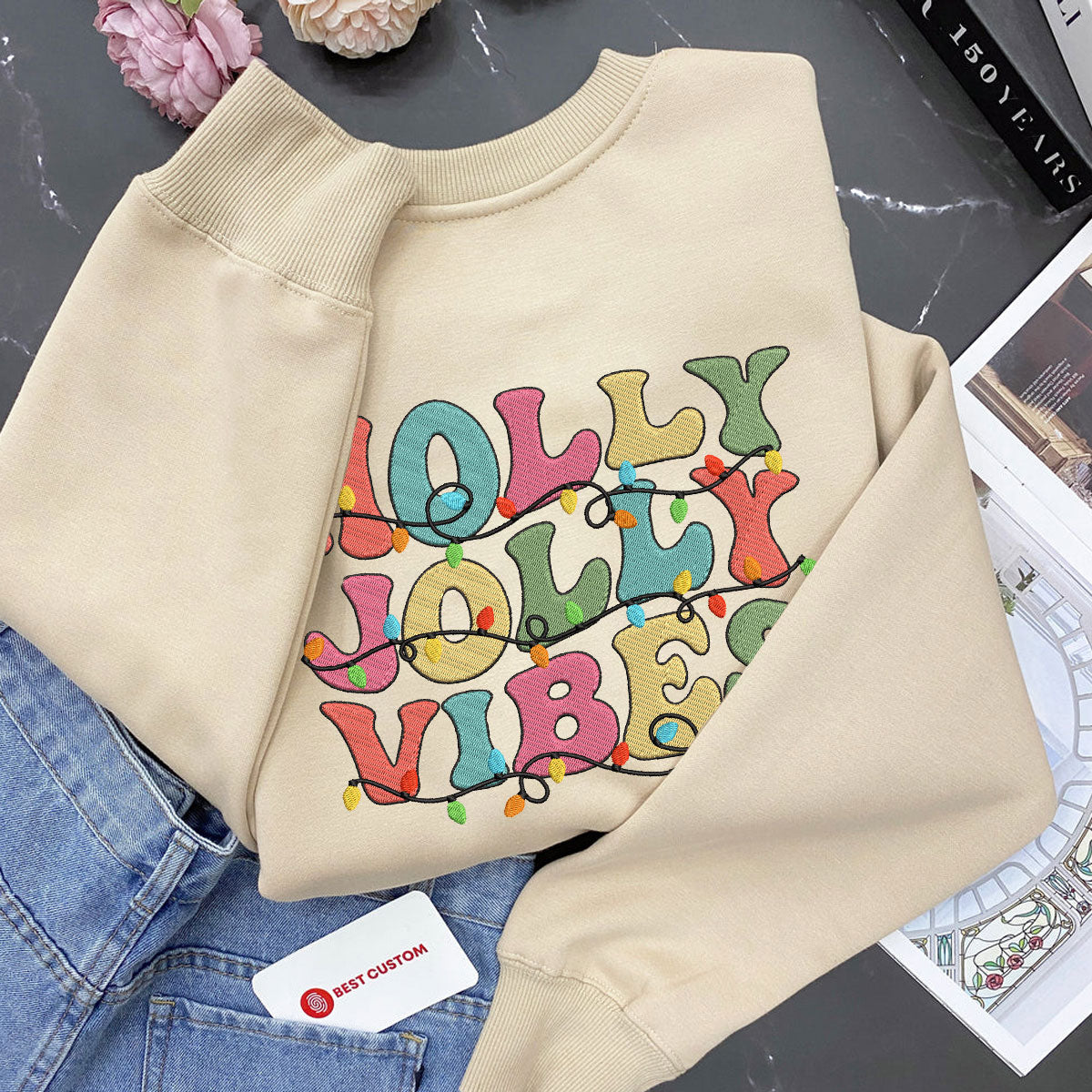 Holly Jolly Christmas Vibe   Embroidered Apparel   Christmas Gift 1701403148113.jpg