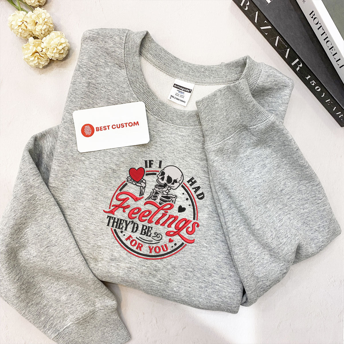 If I Had Feelings Theyd Be For You   Embroidered Apparel   Gift For Couple Valentines Day Gift 1703757320494.jpg