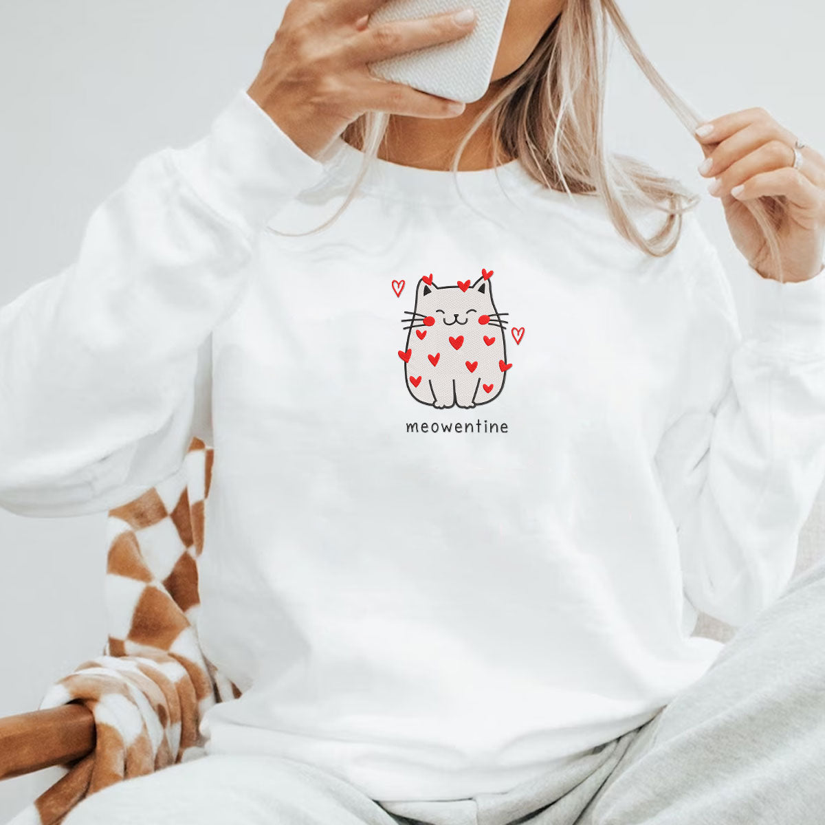 Cat Lover Valentines Day Meowentine   Embroidery Apparel   Valentines Day Gift 1703818225122.jpg