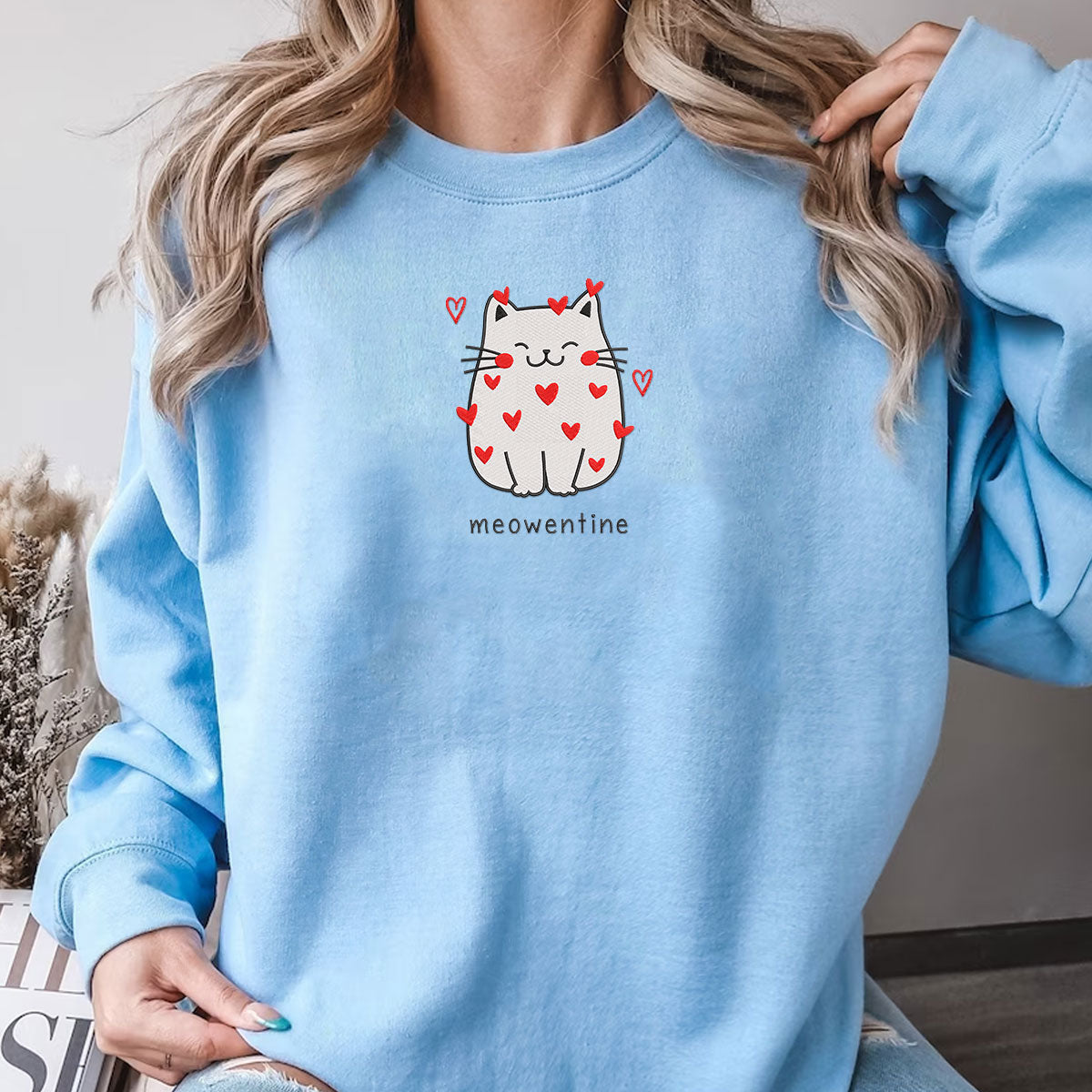 Cat Lover Valentines Day Meowentine   Embroidery Apparel   Valentines Day Gift 1703818225401.jpg
