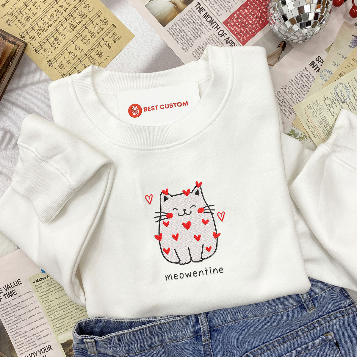 Cat Lover Valentines Day Meowentine   Embroidery Apparel   Valentines Day Gift 1703818225710.jpg