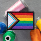 Progress Pride Flag Embroidered Patch  Lgbt Gay Queer Trans  Hook And Loop Iron On  Sew On Patches 1712046736961.jpg