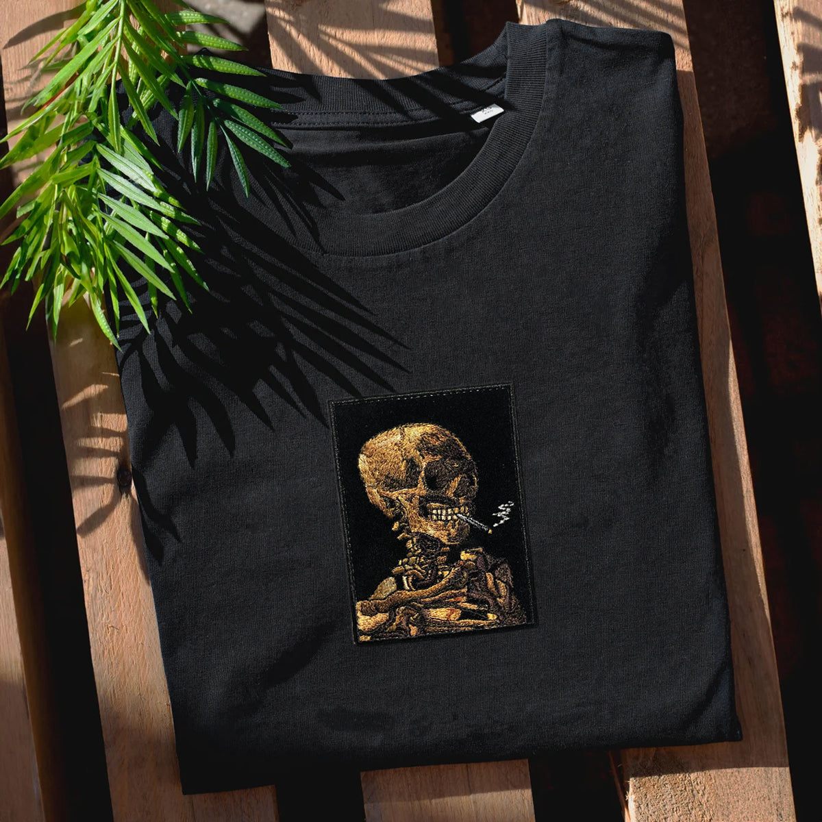 Skeleton With Burning Cigarette Van Gogh Embroidered Shirt 1715829325938.jpg