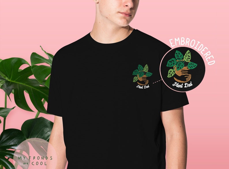 Embroidered Plant Dad Shirt Unisex Plant Shirt Plant Dad Gift Plant Lover Shirt Houseplants Shirt Gardening Gift Gardener Botanical 1716438252972.jpg