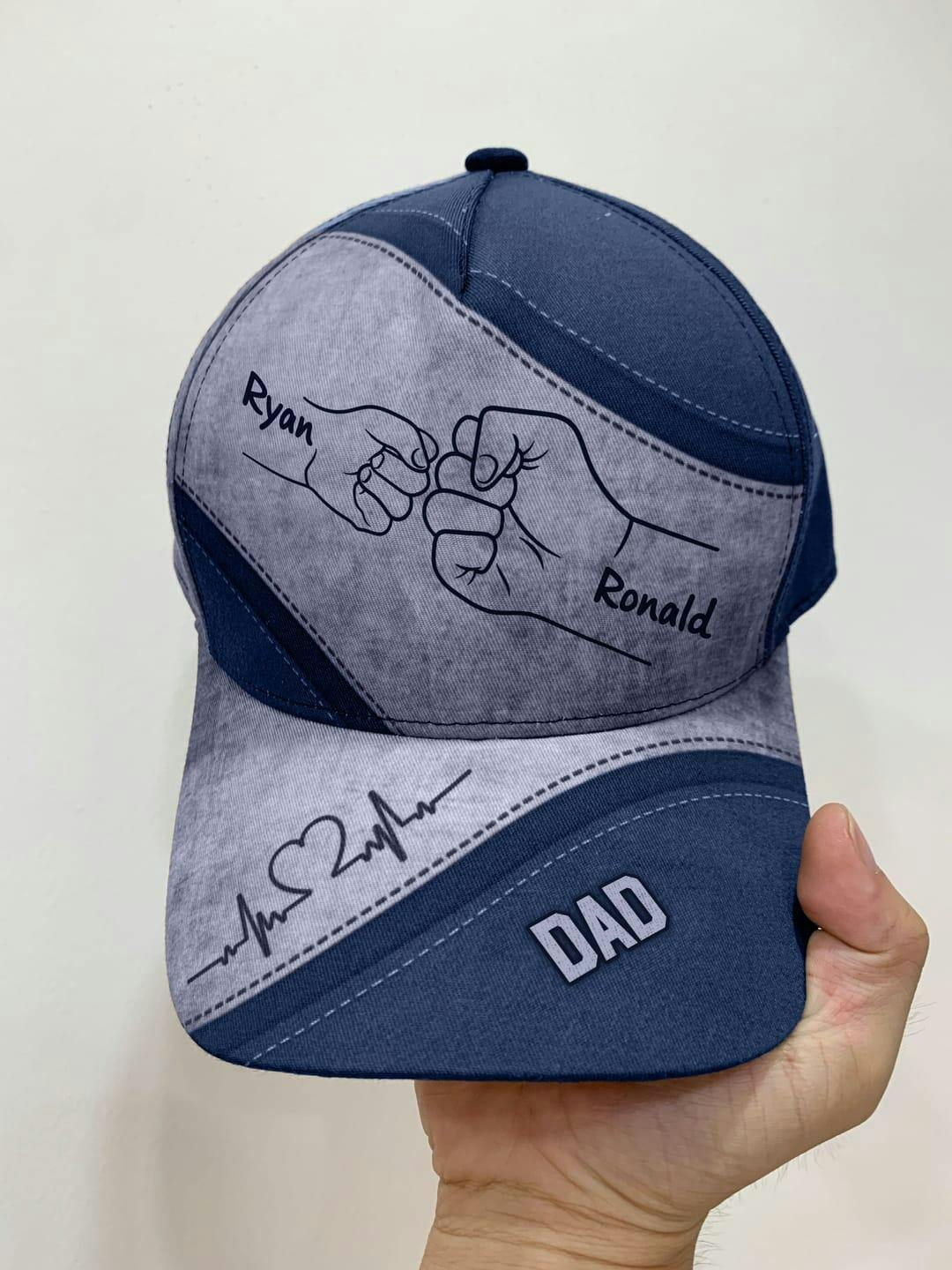 Fist Bump Daddy And Kids - Personalized Classic Cap - Gift For Father, Father's Day 1716452594__jbkar_4bgy_mid__original.jpg