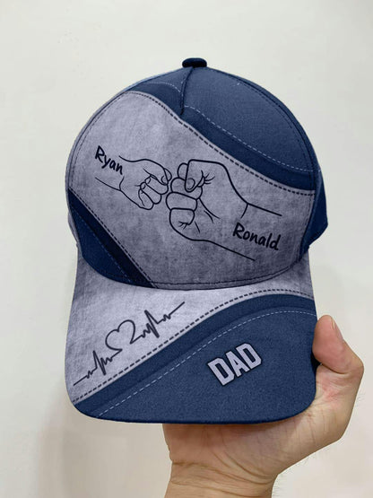 Fist Bump Daddy And Kids - Personalized Classic Cap - Gift For Father, Father's Day 1716452594__jbkar_4bgy_mid__original.jpg