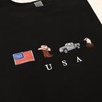 Usa Embroidery Sweatshirt United States America Crewneck Flag Cowboy Boots Cowboy Hat Cowgirl Truck Jeep Eagle Patriot July 4th 1716953870191.jpg