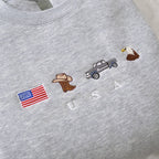 Usa Embroidery Sweatshirt United States America Crewneck Flag Cowboy Boots Cowboy Hat Cowgirl Truck Jeep Eagle Patriot July 4th 1716953870347.jpg