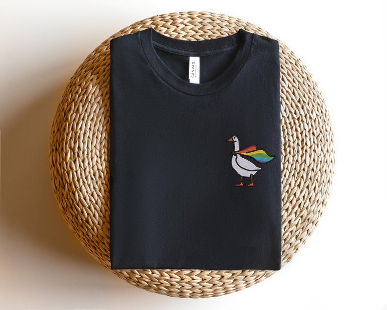 Embroidered Rainbow Goose Shirt Embroidered Lgbtq Shirt Embroidered Pride Shirt Gay Shirt Transgender Shirt Human Rights Shirt Lgbtq 1716968477585.jpg
