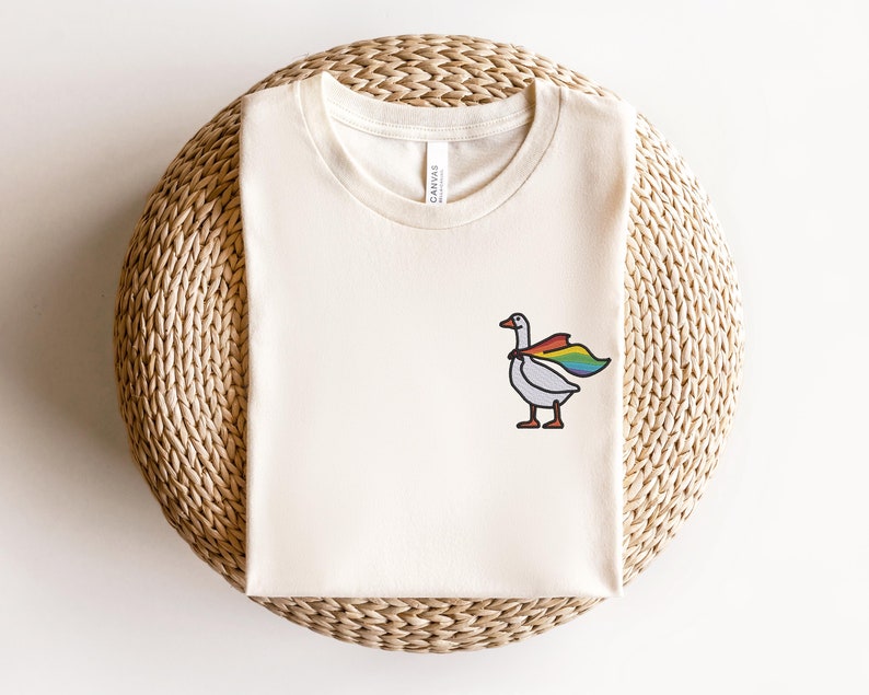 Embroidered Rainbow Goose Shirt Embroidered Lgbtq Shirt Embroidered Pride Shirt Gay Shirt Transgender Shirt Human Rights Shirt Lgbtq 1716968477638.jpg