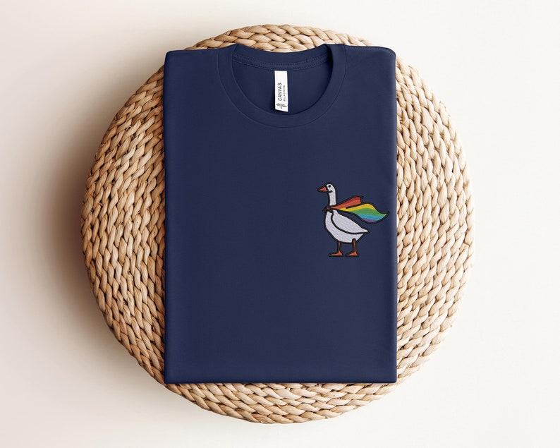 Embroidered Rainbow Goose Shirt Embroidered Lgbtq Shirt Embroidered Pride Shirt Gay Shirt Transgender Shirt Human Rights Shirt Lgbtq 1716968478085.jpg
