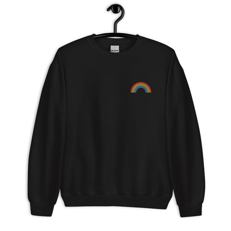 Embroidered Rainbow T Shirt  Pride Shirt  Lgbtq Pride  Gay Pride Shirt  Pride Shirts  Lesbian Pride  Bi Pride  March For The Movement 1716969424489.jpg