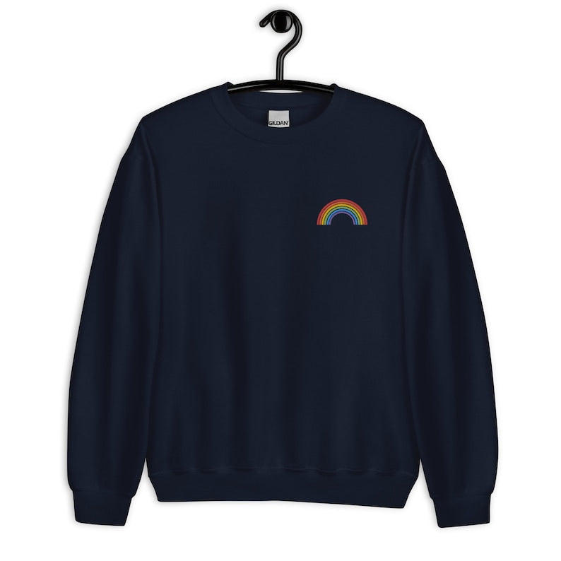 Embroidered Rainbow T Shirt  Pride Shirt  Lgbtq Pride  Gay Pride Shirt  Pride Shirts  Lesbian Pride  Bi Pride  March For The Movement 1716969424509.jpg