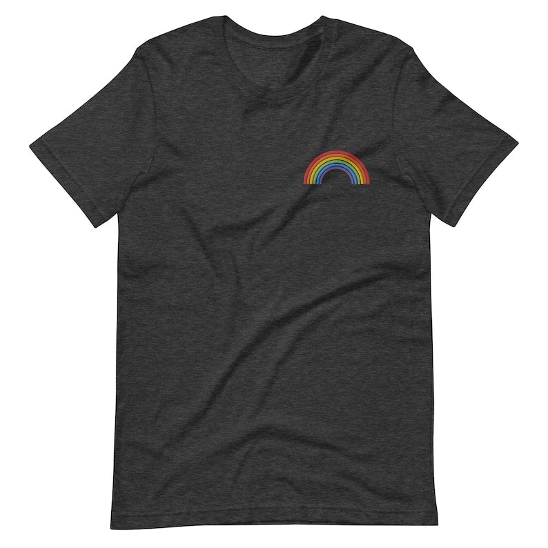 Embroidered Rainbow T Shirt  Pride Shirt  Lgbtq Pride  Gay Pride Shirt  Pride Shirts  Lesbian Pride  Bi Pride  March For The Movement 1716969424547.jpg