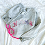 Pink Purple Embroidered Nurse Athletic Block Gemma Sweatshirt Nurse Pullover Sweatshirt Gift For Grad New Nurse Gift Nurse T Shirt 1717821081076.jpg