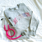 Pink Purple Embroidered Nurse Athletic Block Gemma Sweatshirt Nurse Pullover Sweatshirt Gift For Grad New Nurse Gift Nurse T Shirt 1717821081145.jpg