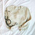 Neutral Embroidered Nurse Athletic Block Gemma Sweatshirt Nurse Pullover Sweatshirt Gift For Grad New Nurse Gift Nurse T Shirt 1717821542896.jpg