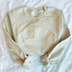 Neutral Embroidered Nurse Athletic Block Gemma Sweatshirt Nurse Pullover Sweatshirt Gift For Grad New Nurse Gift Nurse T Shirt 1717821542903.jpg