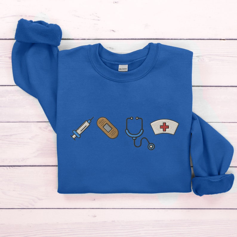 Nurse Sweatshirt Embroidered Gift For Nurse Day Nurse Crewneck Nursing Student Gifts Nurse Grad Student Shirt Nurse Week Gifts Nurse Day 1720688936009.jpg