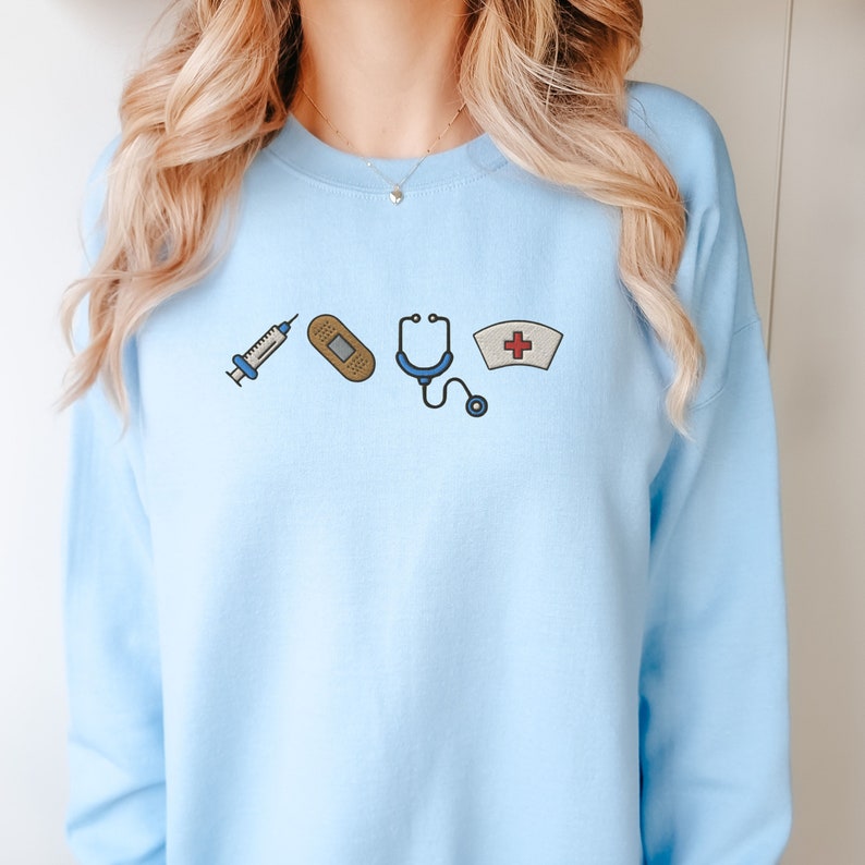 Nurse Sweatshirt Embroidered Gift For Nurse Day Nurse Crewneck Nursing Student Gifts Nurse Grad Student Shirt Nurse Week Gifts Nurse Day 1720688936546.jpg