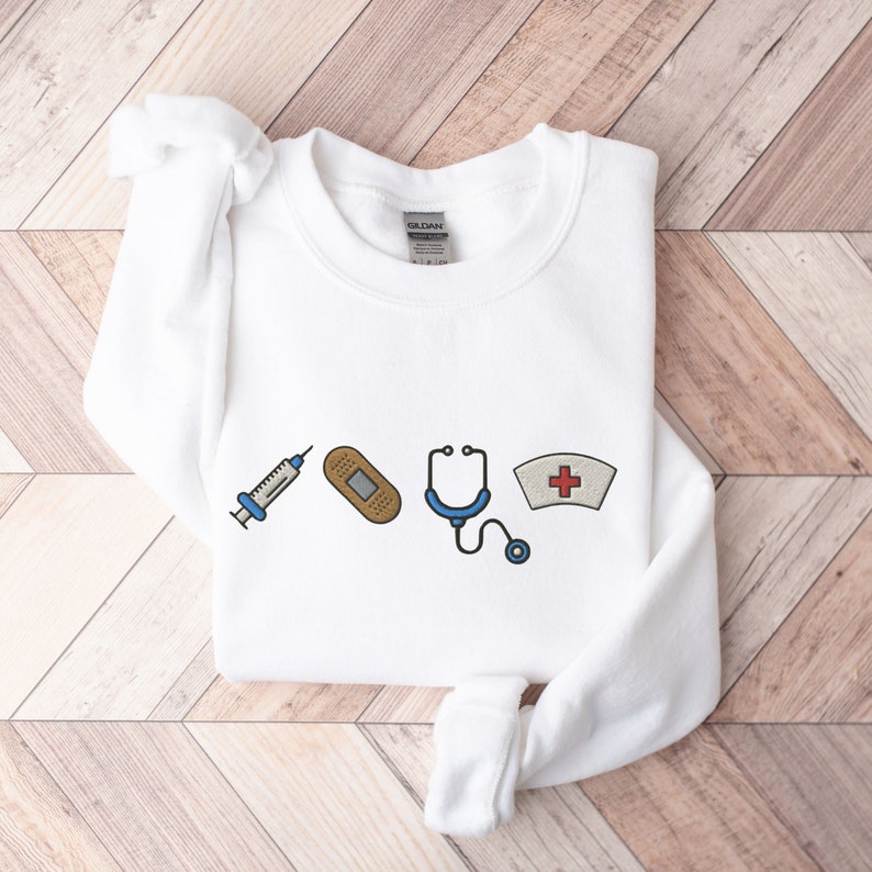 Nurse Sweatshirt Embroidered Gift For Nurse Day Nurse Crewneck Nursing Student Gifts Nurse Grad Student Shirt Nurse Week Gifts Nurse Day 1720688936566.jpg