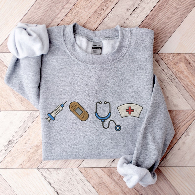 Nurse Sweatshirt Embroidered Gift For Nurse Day Nurse Crewneck Nursing Student Gifts Nurse Grad Student Shirt Nurse Week Gifts Nurse Day 1720688936570.jpg