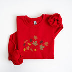 Embroidered Fall Leaves Crewneck Cute Fall Foliage Sweatshirt Autumn Leaves Embroidery Pullover Sweater Cute Fall Shirt Falling Leaves 1721719646269.jpg