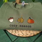 Fall Embroidered Sweatshirt Cozy Season Sweatshirt Fall Sweatshirt Autumn Sweatshirt Gifts For Autumn Halloween Fall Sweatshirt 1722392795671.jpg