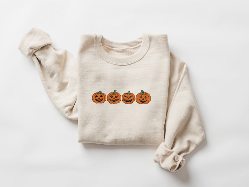 Embroidered Pumpkin Sweatshirt Embroidered Fall Sweatshirtjack O Lantern Sweatshirt Halloween Embroidered Sweatshirt Spooky Season 1722397350870.jpg