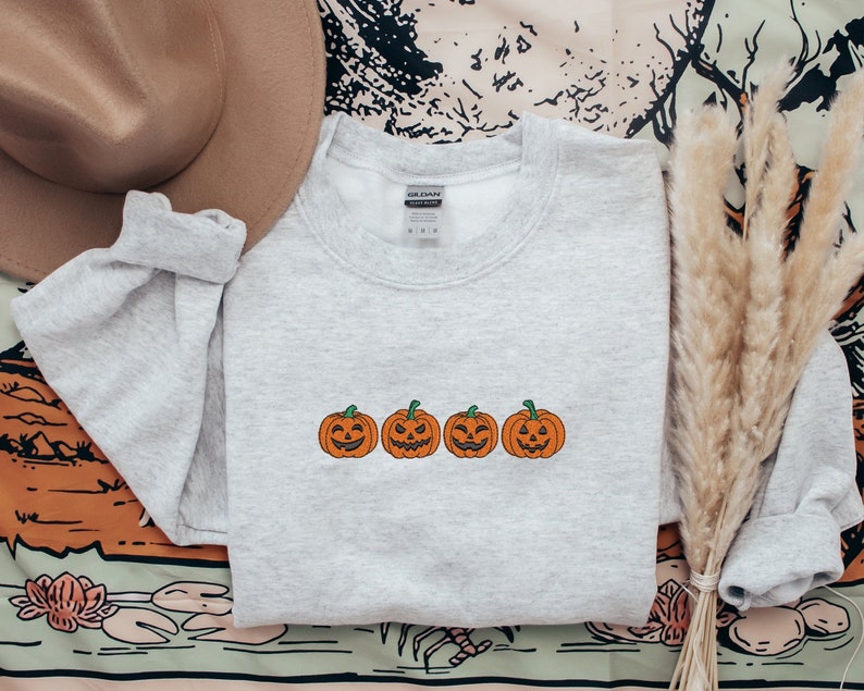 Embroidered Pumpkin Sweatshirt Embroidered Fall Sweatshirtjack O Lantern Sweatshirt Halloween Embroidered Sweatshirt Spooky Season 1722397350896.jpg