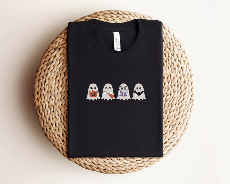 Embroidered Cute Ghost Sweatshirt Embroidered Halloween Shirt Halloween Ghost Sweatshirt Cute Halloween Shirt Halloween Cute Ghost Shirt 1722650703377.jpg