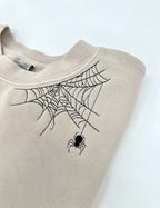 Embroidered Spiderweb Sweatshirt Spiderweb Sweatshirt Halloween Sweatshirt Halloween Embroidered Spiderweb Spooky Season Spiderweb 1722910401032.jpg