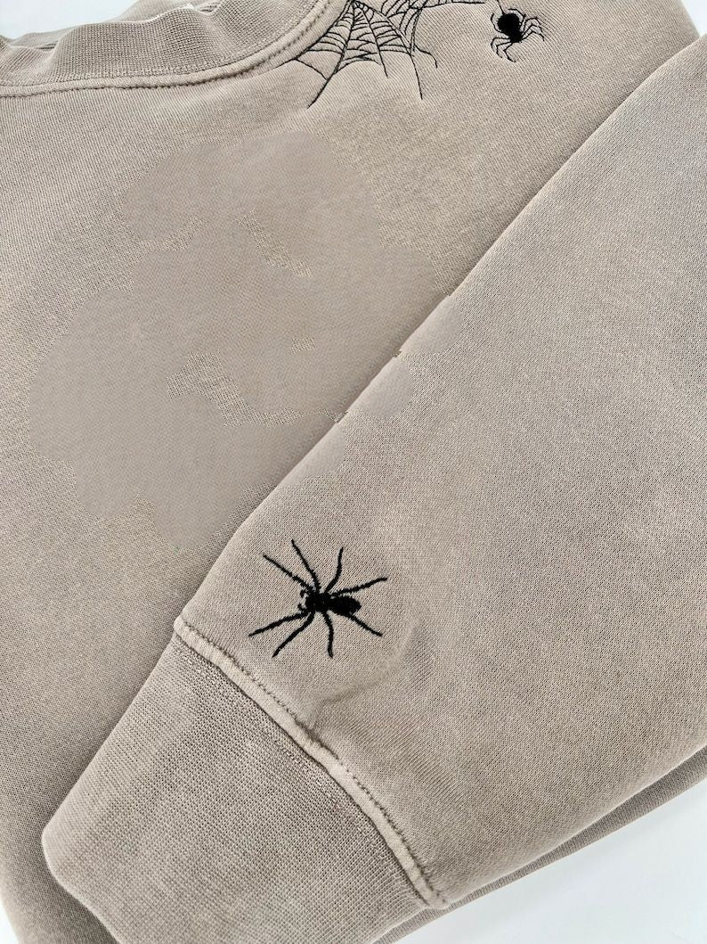 Embroidered Spiderweb Sweatshirt Spiderweb Sweatshirt Halloween Sweatshirt Halloween Embroidered Spiderweb Spooky Season Spiderweb 1722910401050.jpg