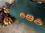 Pumpkin Face Embroidered Sweatshirt Halloween Autumn Clothing Embroidery Fall Sweater Eco Jumper Unisex Halloween Costume Pumpkins 1722916689380.jpg