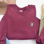 Embroidered Ghost Pickleball Sweatshirt Halloween Ghost Pickleball Sweater Ghost Playing Pickleball Crewneck Halloween Embroidery 1723694152857.jpg